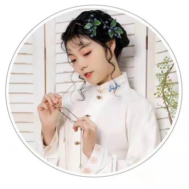 Ming made Stand up Collar Blouse And Pleated Skirt Art 5 Style - Shop at LoveMi