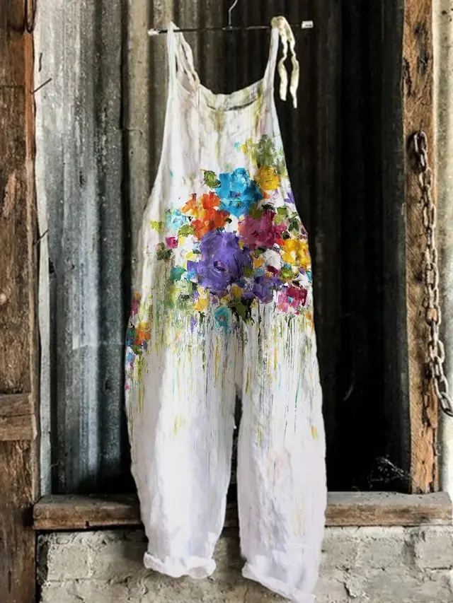 Sweet Little Print Retro Wide leg Women's Jumpsuit 15 Style - Shop at LoveMi