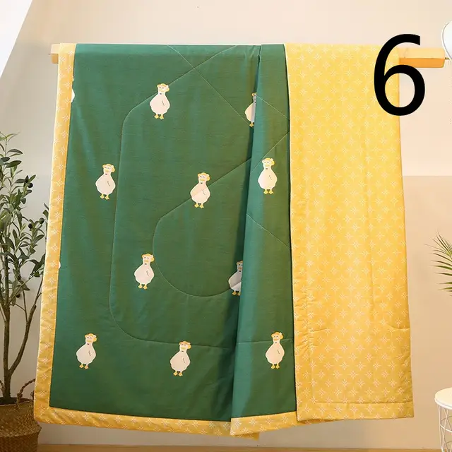 Pure Cotton Summer Air Conditioner Thin Quilt Cover 6 Style - Shop at LoveMi