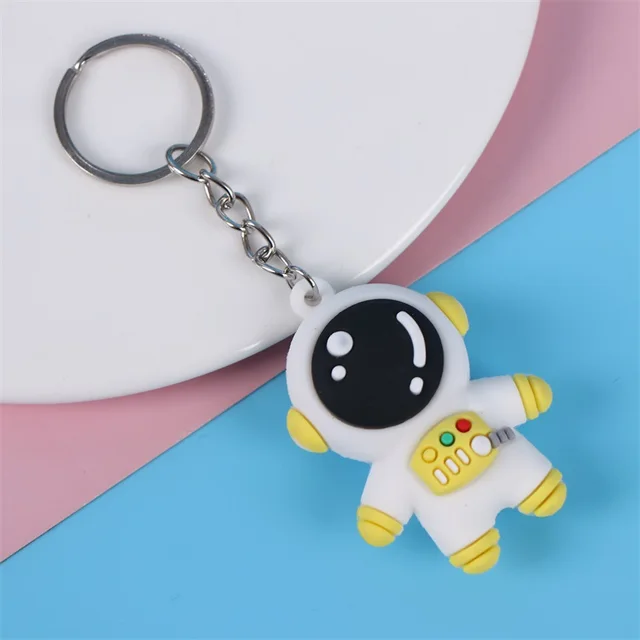 Cute Three dimensional Cartoon Car Key Chain Ring Yellow Single Lap - Shop at LoveMi
