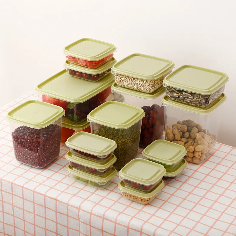 17 piece food preservation box Light Green - Shop at LoveMi