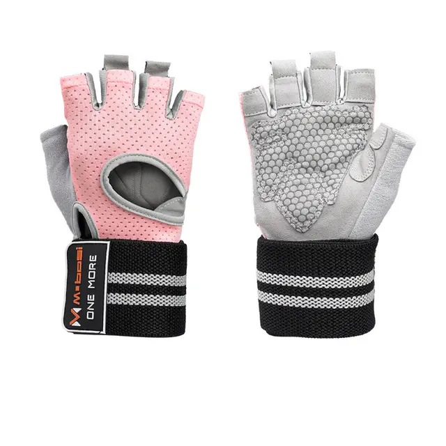 Sports dumbbell Half Finger sports gloves Pink - Shop at LoveMi