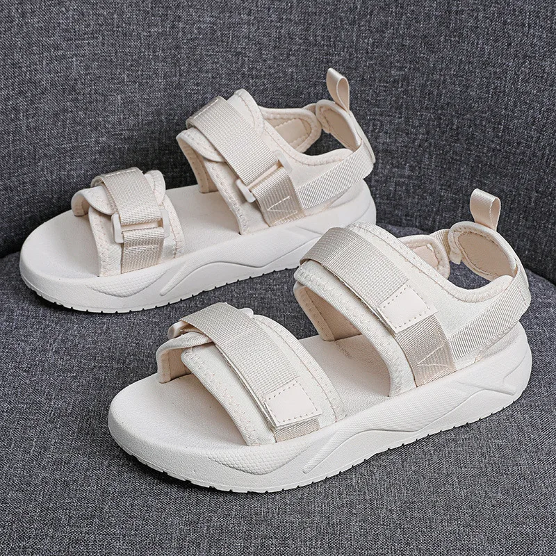 Women's Summer All match Thick Bottom Sports Casual Sandals Beige - Shop at LoveMi