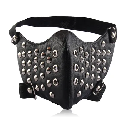 Trendy Face Mask Bright Skin Snake Pattern Rivet Type - Shop at LoveMi