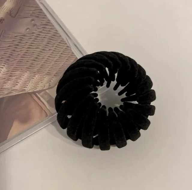 Maruko Hair Ornaments Bird's Nest Hair Tie Lazy Hairpin Black - Shop at LoveMi