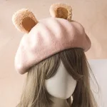 Pink Hat Brown Ear Rear Ear