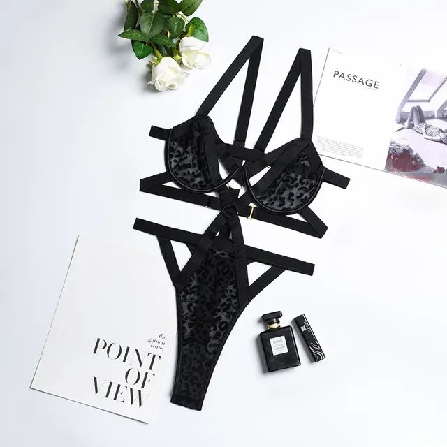 Ladies Lace Perspective Fashion Lingerie Bodysuit Black - Shop at LoveMi