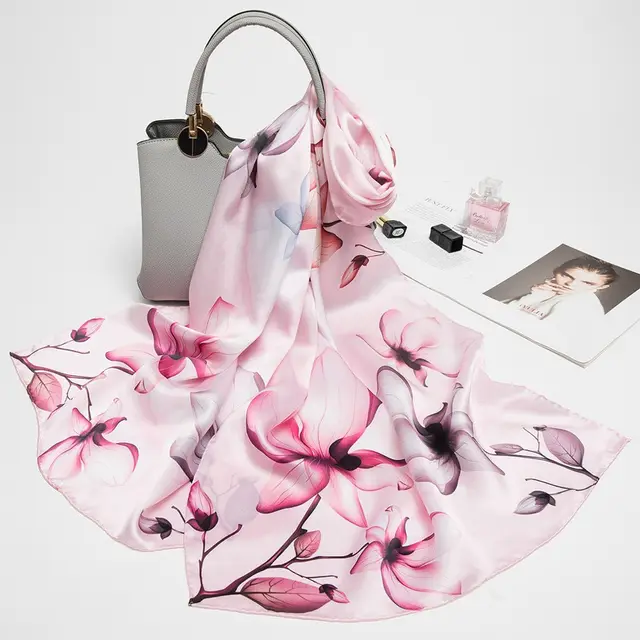 Women's All match Silk Mother's Silk Scarf Length 175Cm - Shop at LoveMi