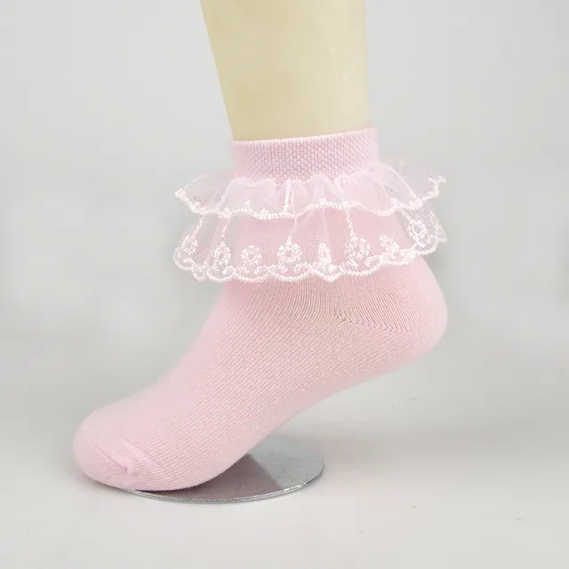 Girls Socks Spring And Autumn Cotton Cute Foreign Style White Pink - Shop at LoveMi