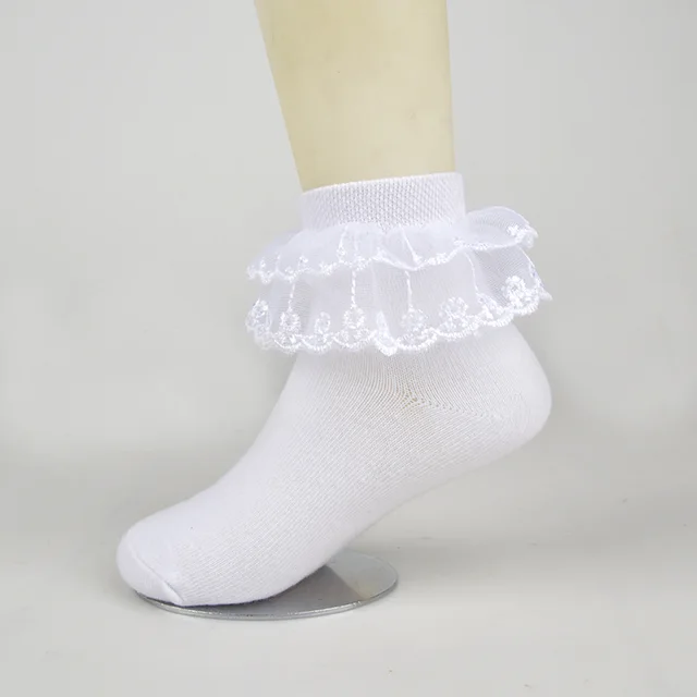 Girls Socks Spring And Autumn Cotton Cute Foreign Style White White - Shop at LoveMi