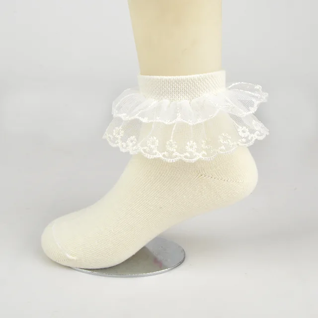 Girls Socks Spring And Autumn Cotton Cute Foreign Style White Yellow - Shop at LoveMi