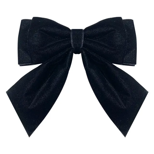 Simple And Versatile Solid Color Velvet Beveled College Style Brooch Black - Shop at LoveMi