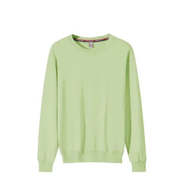 Fashionable Round Neck Solid Color Couple's Sweater Green - Shop at LoveMi