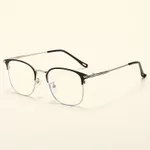 Retro Square Anti-Blue Optical Glasses Myopia Glasses Frame - Black And Silver
