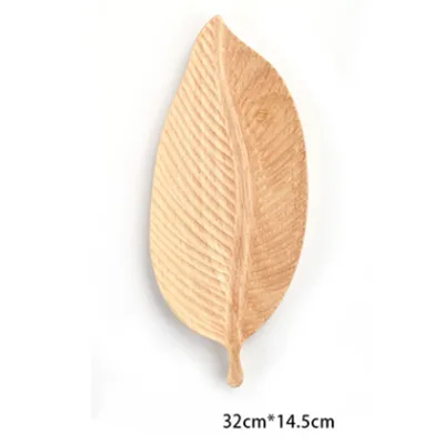 Homemade Walnut Log Handmade Leaf Tray Oak 32Cmx14.5Cm - Shop at LoveMi