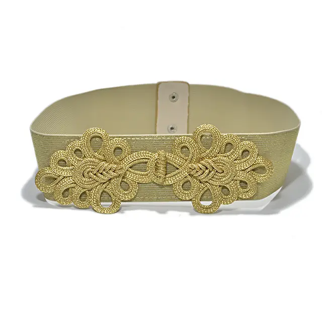 Ladies Versatile Retro Elastic Waistband Decoration Gold - Shop at LoveMi