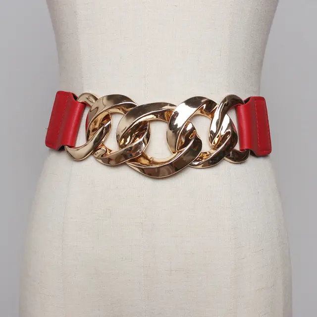 Black Simple Versatile Korean Style Elastic Elastic Belt Women's Decoration Red - Shop at LoveMi