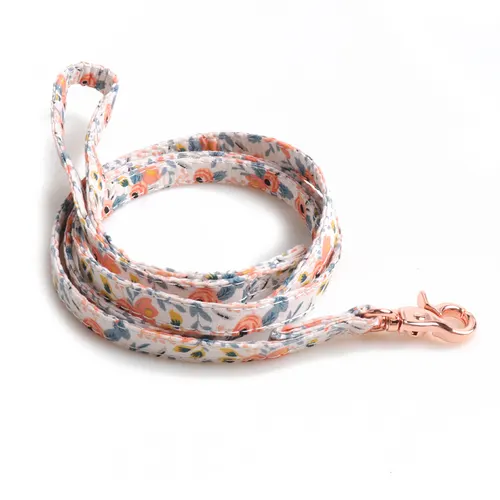 Pet Collar Full Metal Rose Gold Buckle Bow Collar Orange Leash - Shop at LoveMi