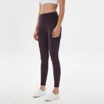 Women's Side Polka Dot Pocket High Waist Skinny Pants - Purple