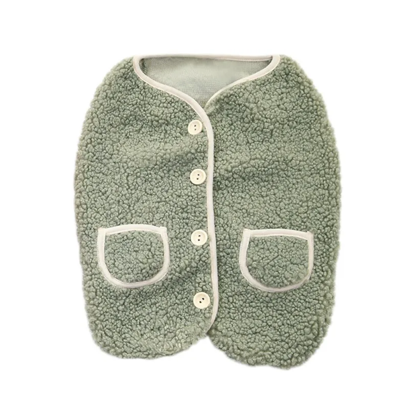 Dog Feet Clothes Vest Vest Coat Autumn Winter Clothes Green - Shop at LoveMi