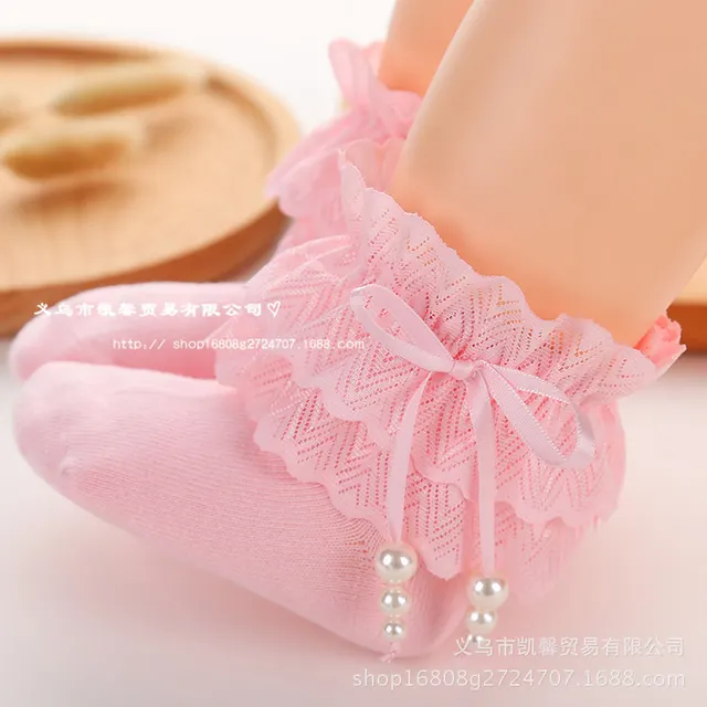 Children's Lace Spring And Autumn Socks Girls Pink - Shop at LoveMi