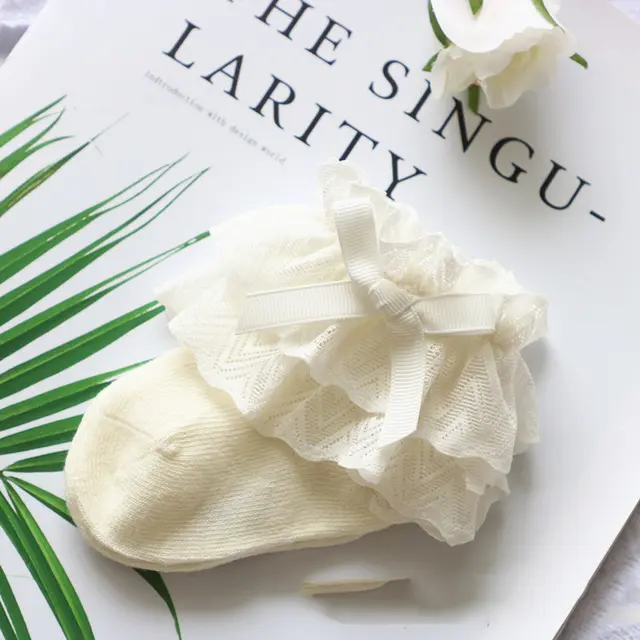 Boneless Baby Socks Lace Girls Princess White - Shop at LoveMi