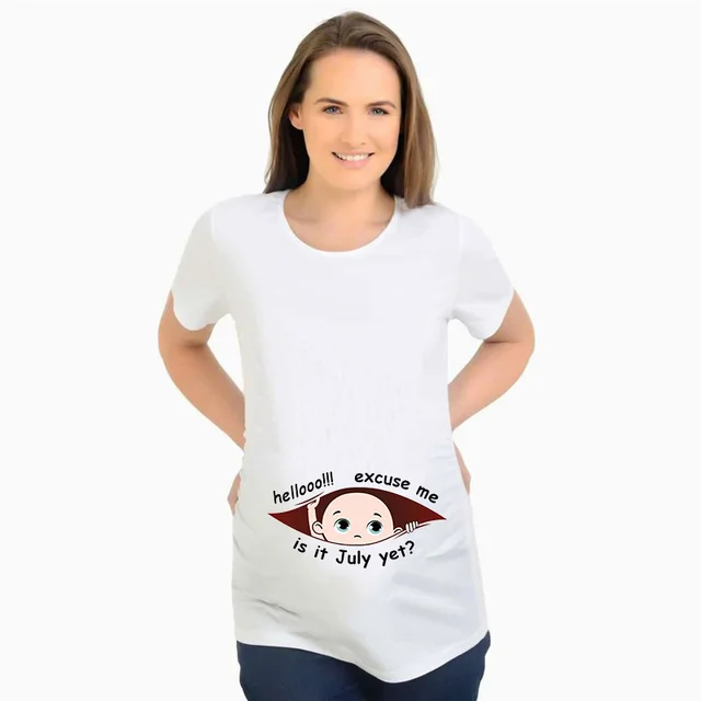 Baby Print Short Sleeve T shirt Women's Top Bai Bao July - Shop at LoveMi