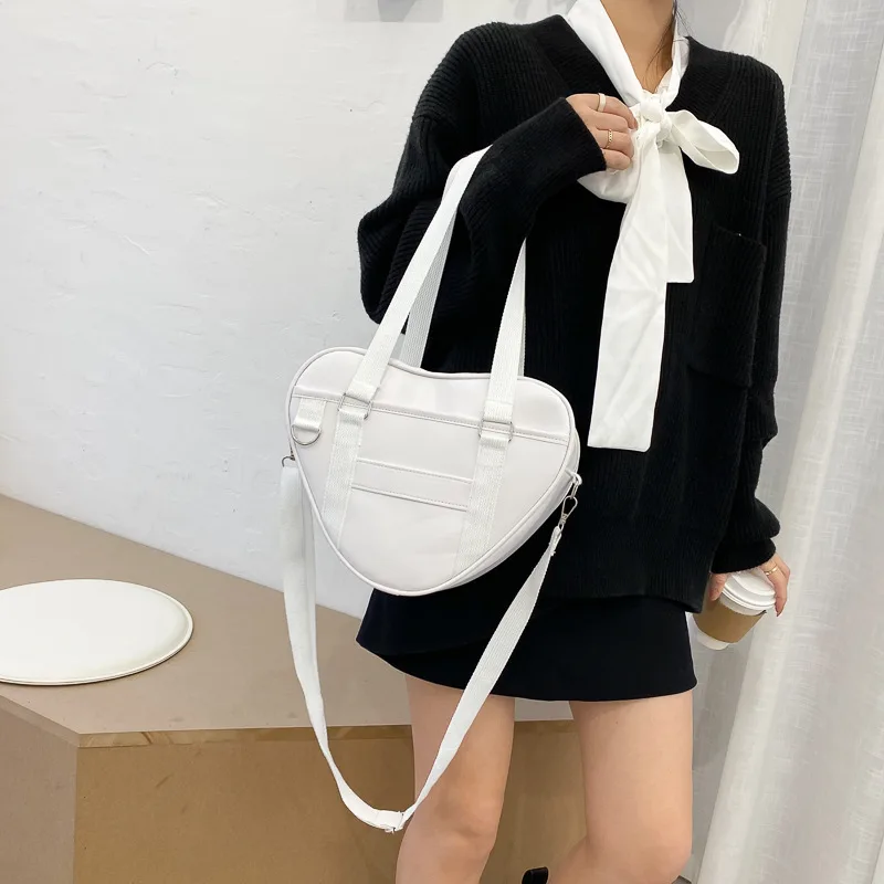 Girl Student's Shoulder Bag Diagonal Bag Handbag White - Shop at LoveMi