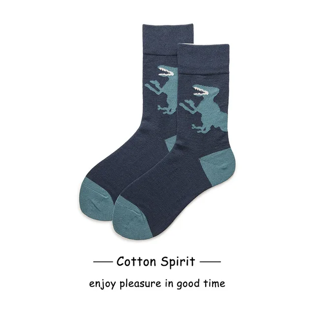 Cotton Spirit Cartoon Dinosaur Pattern Couple Socks L3 - Shop at LoveMi