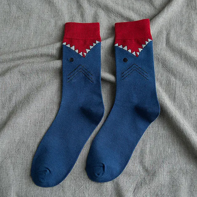 Socks Female Cartoon Animal Lady's Tube Socks Shark - Shop at LoveMi