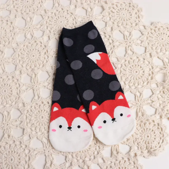 Cartoon Animal Candy Bar Female Socks Animal Navy Blue - Shop at LoveMi