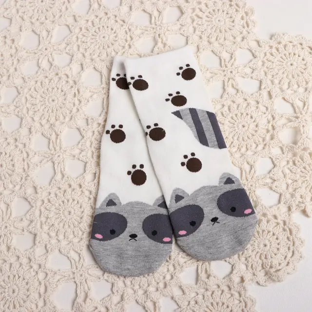 Cartoon Animal Candy Bar Female Socks Animal White - Shop at LoveMi