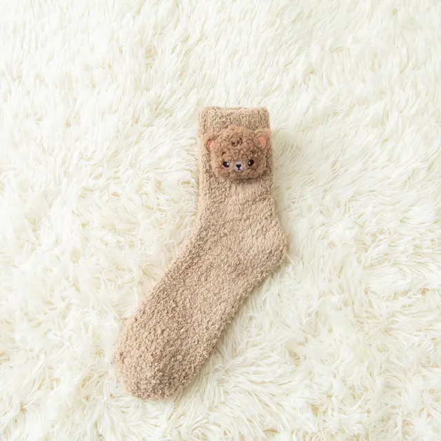 Cute Three dimensional Animals Wear Warm Socks Outside At Home Coffee - Shop at LoveMi