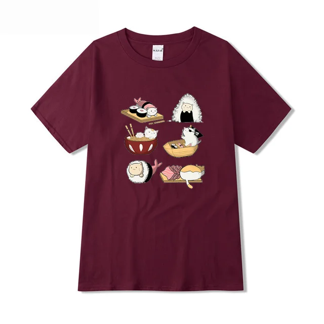 Student Fashion Inner Bottoming Short Sleeve Top Trendy Wine Red - Shop at LoveMi