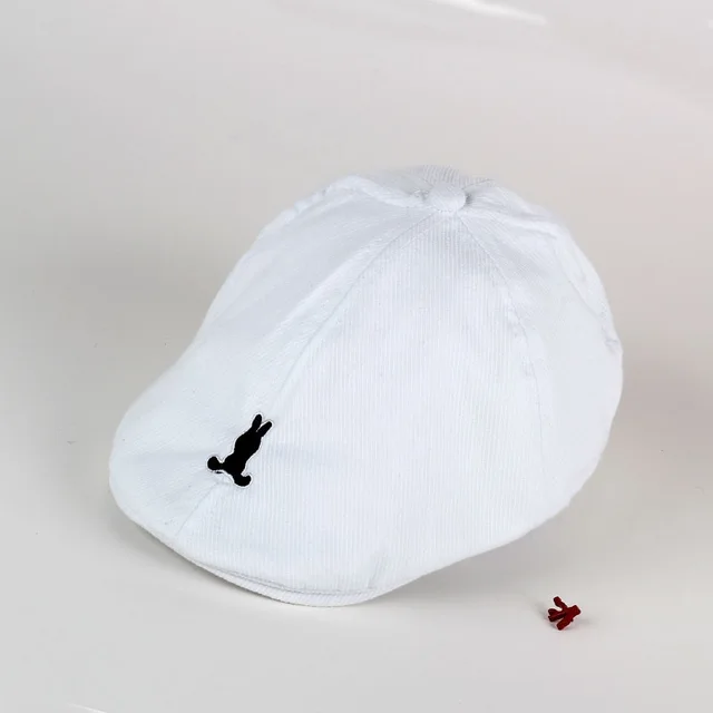 New Solid Color All match Beret Embroidered Korean Style White - Shop at LoveMi