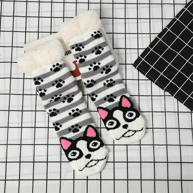 Plush Thickening Warm Home Confinement Sleep Floor Socks 2 Style - Shop at LoveMi