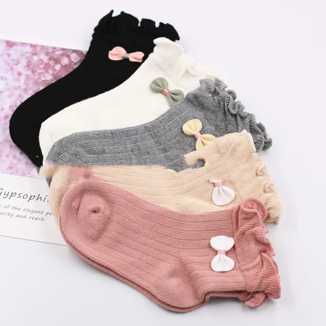 Children's Fungus Bow Princess Socks Baby 2Pairs Of 5Colors - Shop at LoveMi