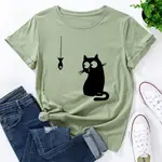 Olive Green T Black Lettering