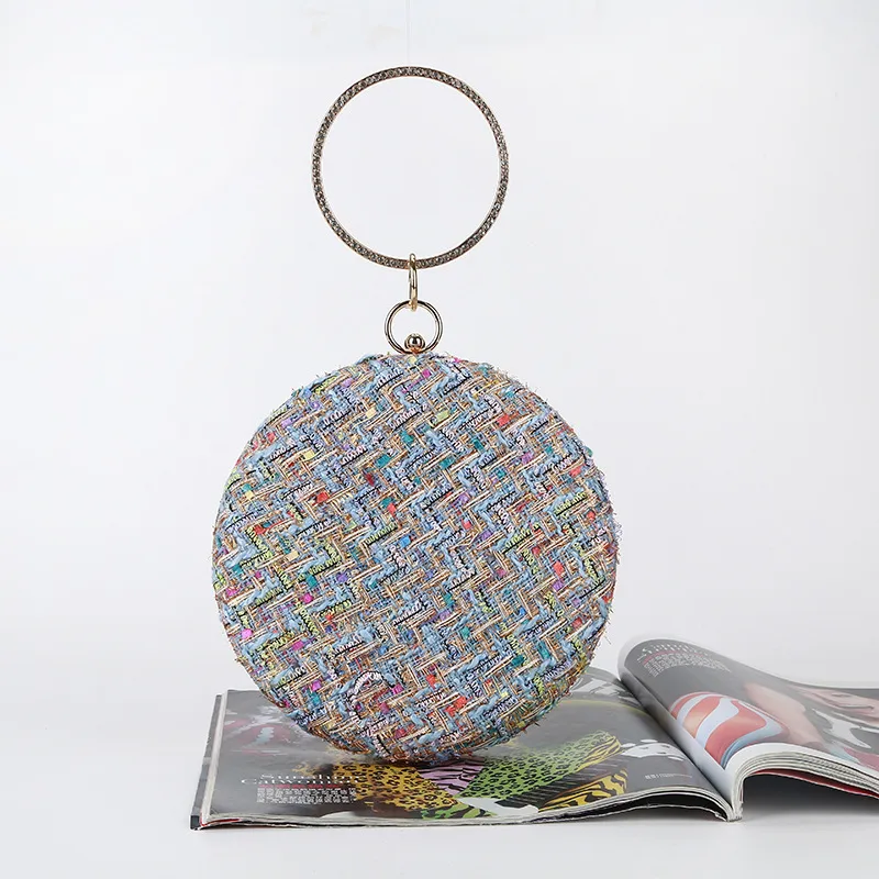 Dinner Handmade Small Fragrance Clutch Bag Blue - Shop at LoveMi