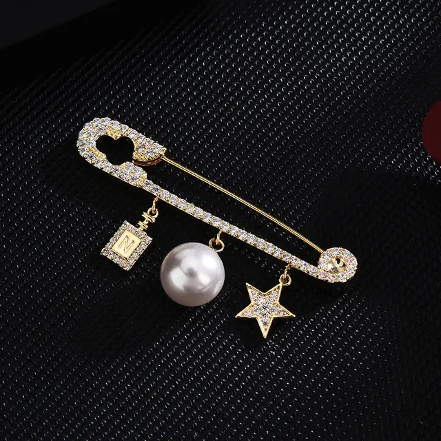Brooch Simple Pin Coat Accessories Star Brooch Photo Color - Shop at LoveMi