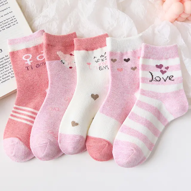 Girls Socks Winter Cotton Spring Autumn Winter Thick Baby Socks Photo Color - Shop at LoveMi