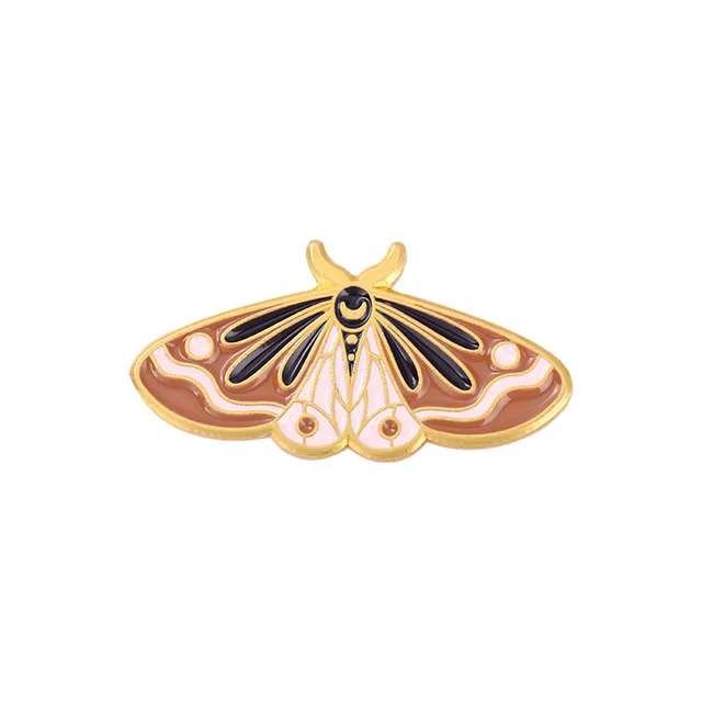 Women's Enamel Vintage Star Moon Brooch Gold Badge Animal Jewelry 1 Style - Shop at LoveMi