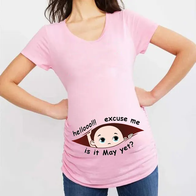 Baby Print Short Sleeve T shirt Women's Top Baibao May - Shop at LoveMi