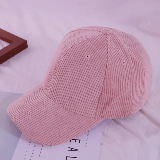 Solid Color Peaked Thickened Warm Curved Brim Baseball Hat Pink - Shop at LoveMi