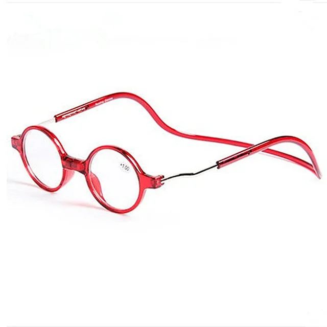 Reading Resin Lightweight Round Frame Presbyopia Glasses Red - Shop at LoveMi