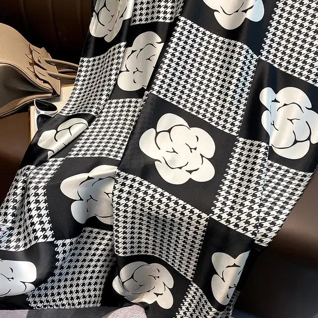 Fashion Floral Print Ladies Long Beach Towel 21114Black - Shop at LoveMi