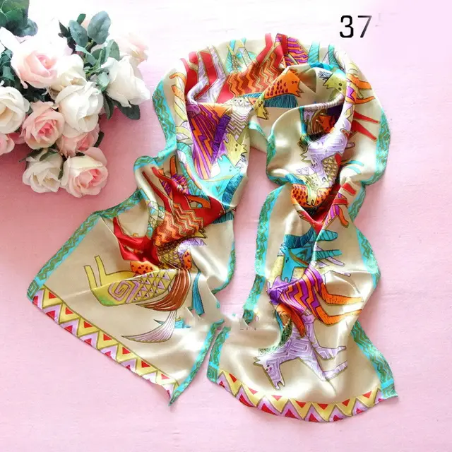 Fashionable Women's Animal Print Silk Scarf 37Style - Shop at LoveMi