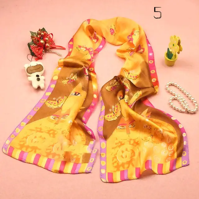 Fashionable Women's Animal Print Silk Scarf 5 Style - Shop at LoveMi