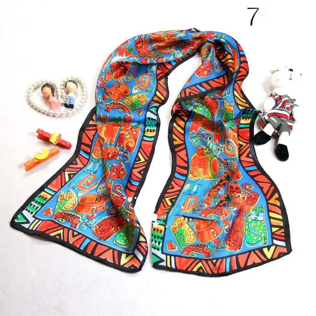 Fashionable Women's Animal Print Silk Scarf 7 Style - Shop at LoveMi