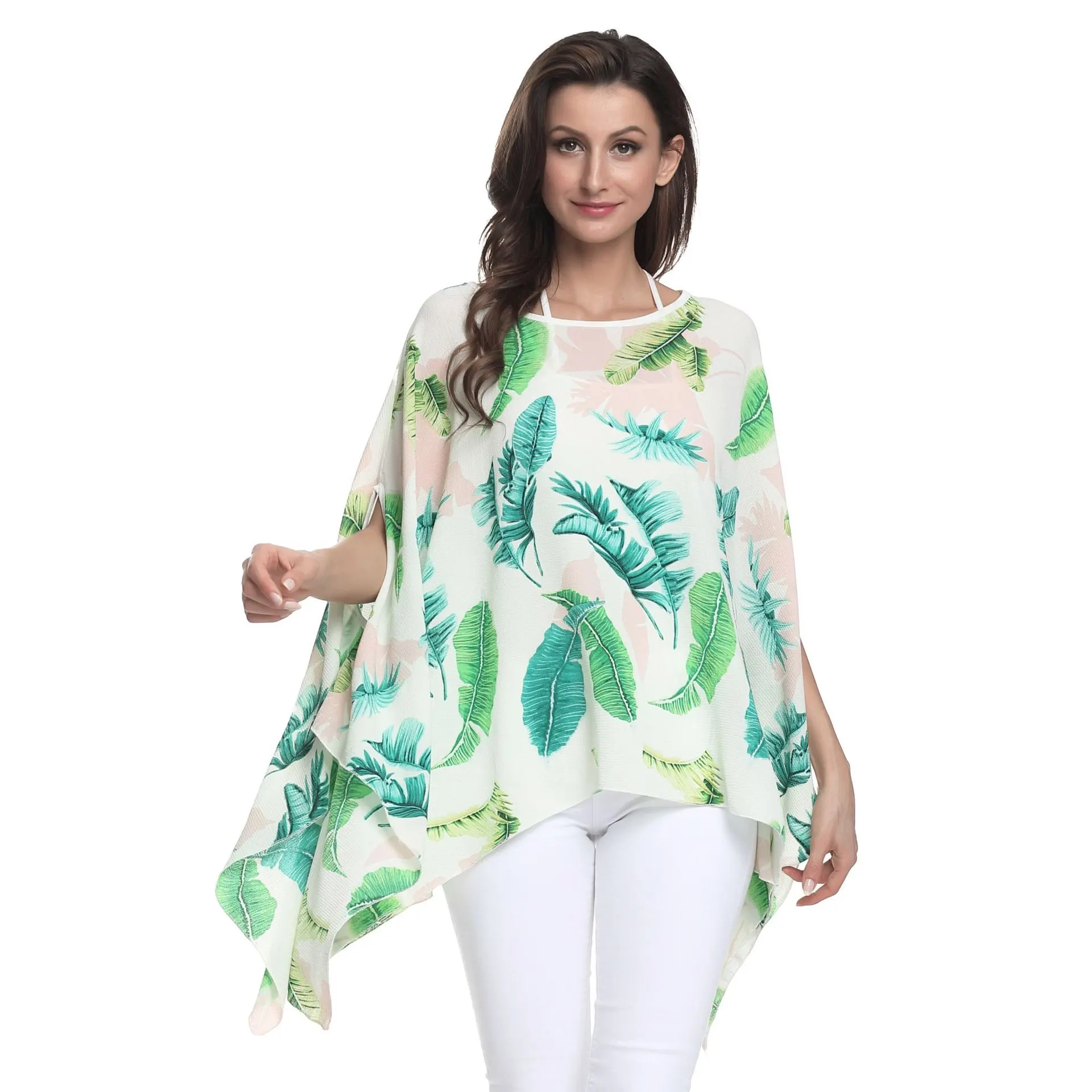 Add Plus Size And Add Plus Size MM Chiffon Top Coat - Photo Color